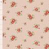 Tilda Merry Little Christmas, Joy Cream, tessuto con fiori e pois rossi su fondo crema Tilda Fabrics - 1