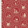 Tilda Merry Little Christmas, Paperscenes Burgundy, tessuto con disegni crema su fondo rosso Tilda Fabrics - 1