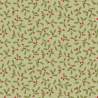 Tilda Merry Little Christmas, Mistletoe Pistachio, tessuto con vischio verde su fondo verde pistacchio