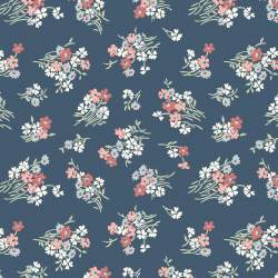 copy of Tree of Life Orchard Harvest Woodland Pastels, Tessuto Blu con Raccolto del Frutteto - Lyberty Fabrics