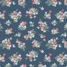 Botanist's Walk, Joanne's Bouquet, Tessuto blu con bouquet di fiori bianchi e rosa - Liberty Fabrics Liberty Fabrics - 1