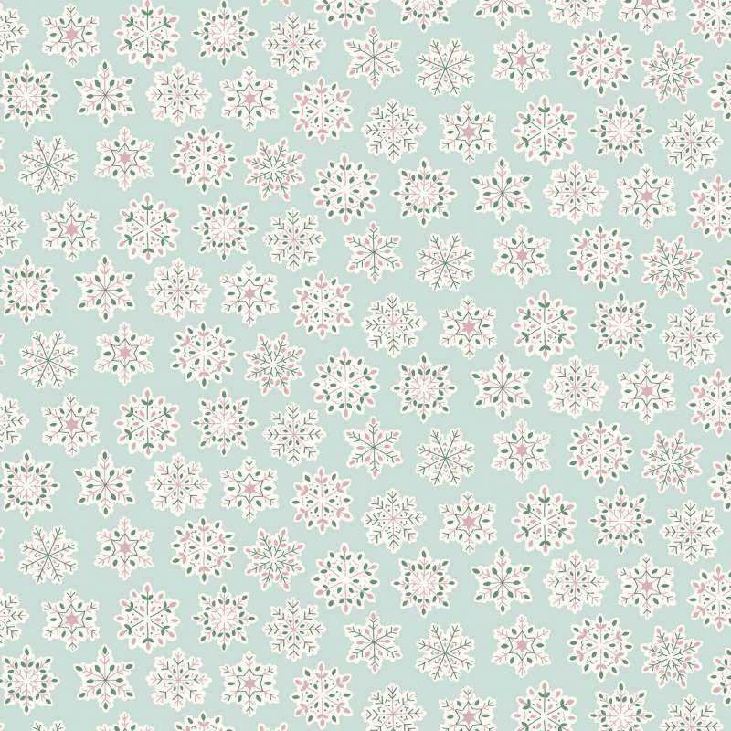 copy of Festive Fair Stars and Ribbons, Tessuto Verde con Stelle e Nastri - Liberty Fabrics