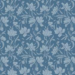 Craft Garden, Craft Blooms, Tessuto Azzurro con grandi fiori tono su tono - Liberty Fabrics