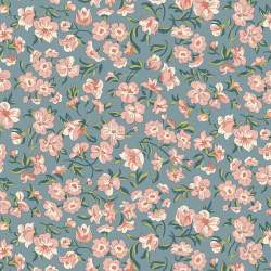 copy of Tree of Life Orchard Harvest Woodland Pastels, Tessuto Blu con Raccolto del Frutteto - Lyberty Fabrics