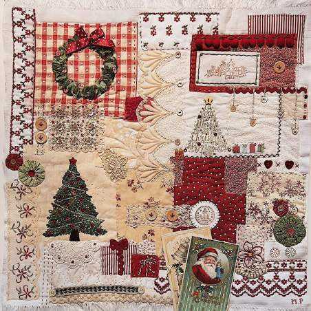 Pannello Slow Stitching di Natale, istruzioni PDF di Roberta De Marchi