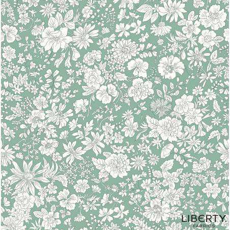 copy of Emily Belle Brights Violet, Tessuto Viola a fiori bianchi - Liberty Fabrics