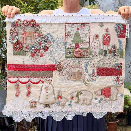 Slow Stitching di Natale con Roberta, kit e istruzioni del 5 Quilting Days di Milano