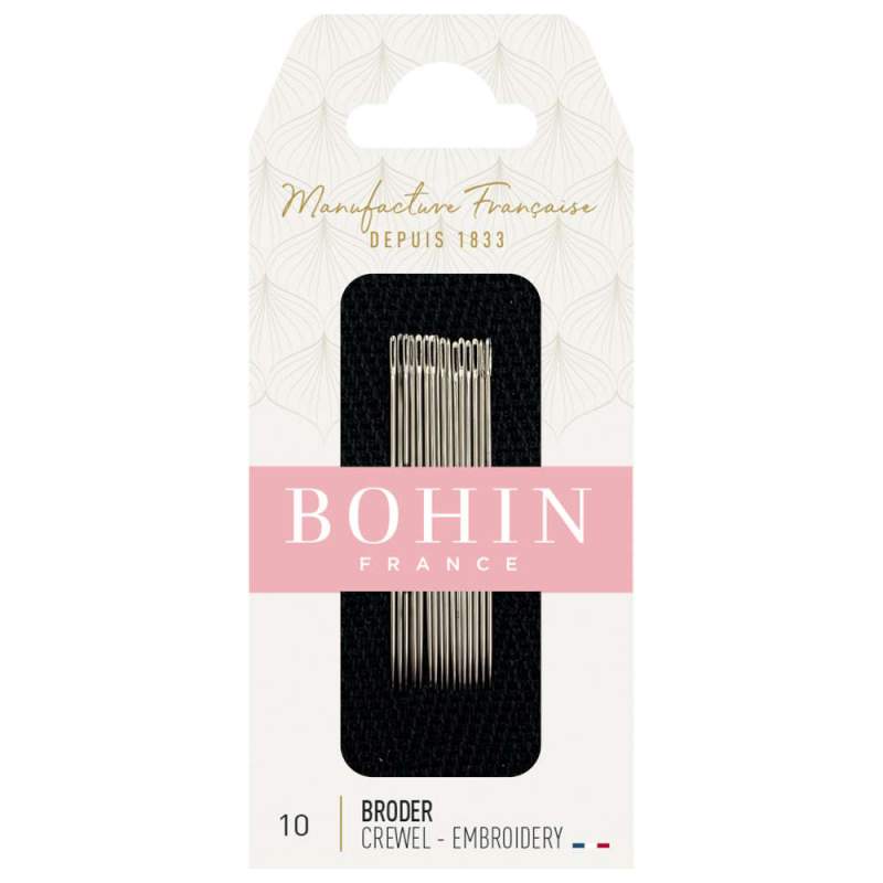 Bohin, Aghi Embroidery da Ricamo n10 per Ricamare su Lino, Lana e Cotone - 15pz Bohin - 2 Bohin, Aghi Embroidery da Ricamo n10 per Ricamare su Lino, Lana e Cotone - 15pz Bohin - 2