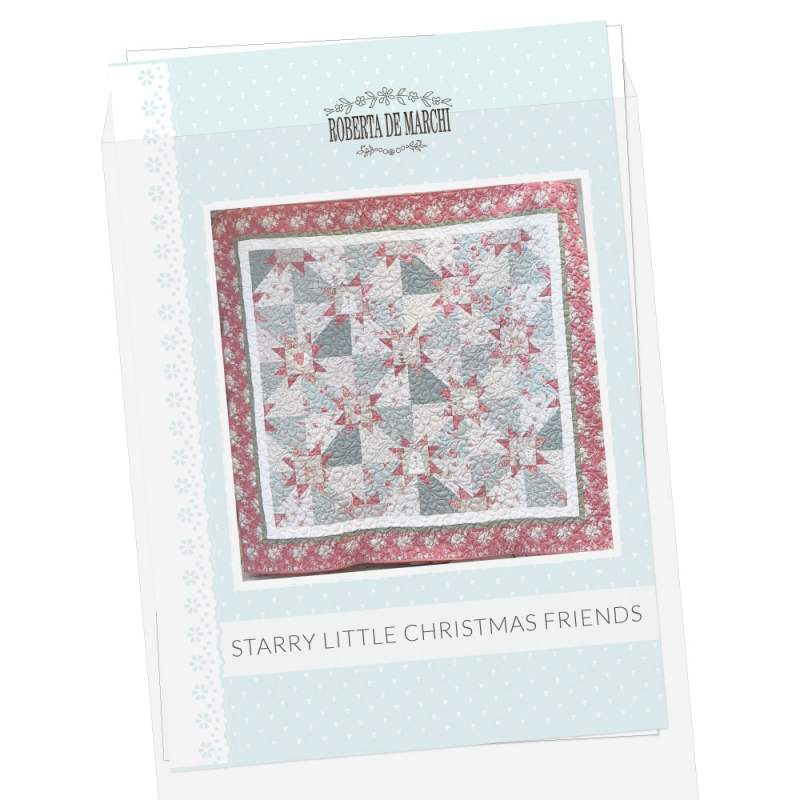 Starry Little Christmas Friends - Cartamodello Quilt con Stelle Patchwork Roberta De Marchi - 1