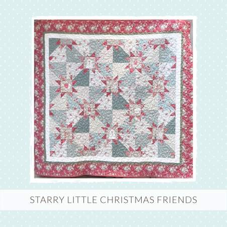 Starry Little Christmas Friends - Cartamodello PDF Quilt con Stelle Patchwork Roberta De Marchi - 1