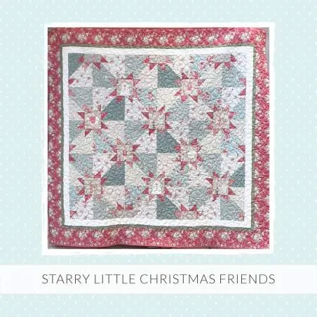 Starry Little Christmas Friends - Cartamodello PDF Quilt con Stelle Patchwork Roberta De Marchi - 1