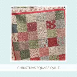 Christmas Square Quilt - Cartamodello PDF Quilt Semplice anche per Principiante