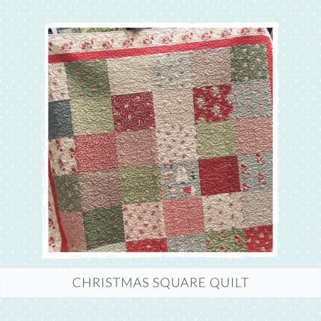 Christmas Square Quilt - Cartamodello PDF Quilt Semplice anche per Principiante
