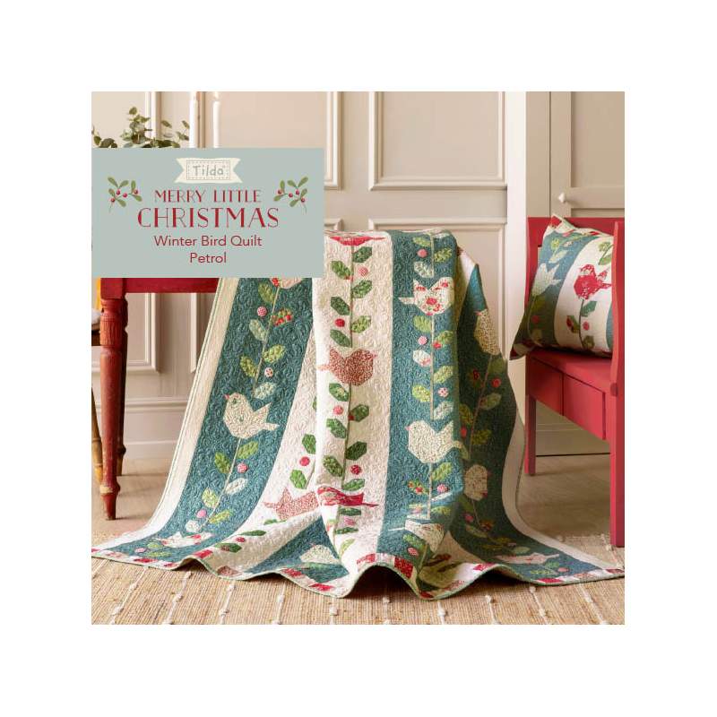 Winter Birds Quilt Free Pattern - Kit Tilda Merry Little Christmas