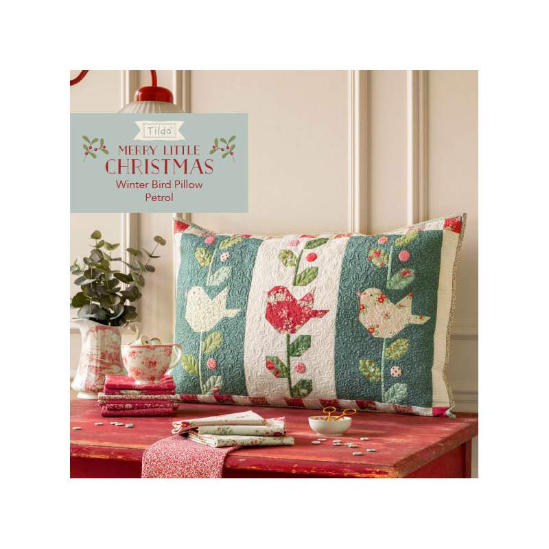Winter Birds Pillow Free Pattern - Kit Tilda Merry Little Christmas