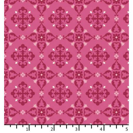 EQP Future Heirloom, Saudade Fuchsia - Tessuto Fucsia con motivi damascati