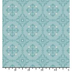 EQP Future Heirloom, Saudade Powder Blue - Tessuto Azzurro Polvere con motivi damascati