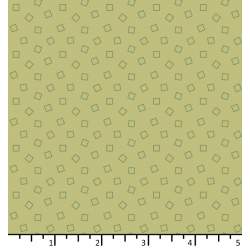 EQP Future Heirloom, Tunbling Blocks Light Olive - Tessuto Verde con quadratini