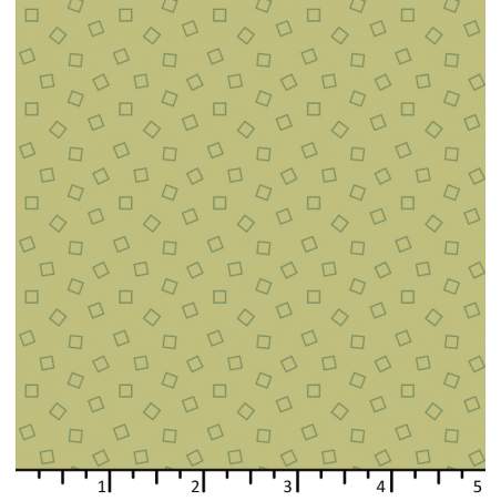 EQP Future Heirloom, Tunbling Blocks Light Olive - Tessuto Verde con quadratini
