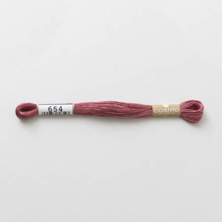 Filo da ricamo giapponese COSMO 654 - Mouliné Size 25 in cotone a 6 capi