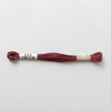 Filo da ricamo giapponese COSMO 655 - Mouliné Size 25 in cotone a 6 capi