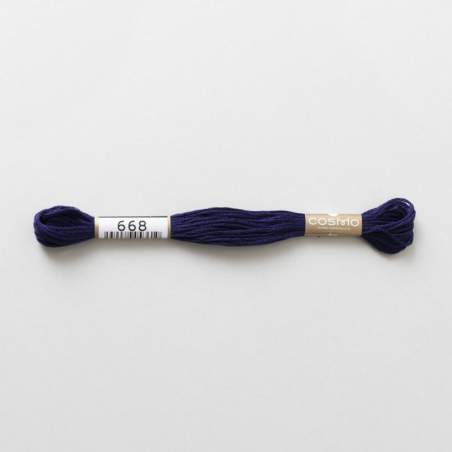 Filo da ricamo giapponese COSMO 668 - Mouliné Size 25 in cotone a 6 capi