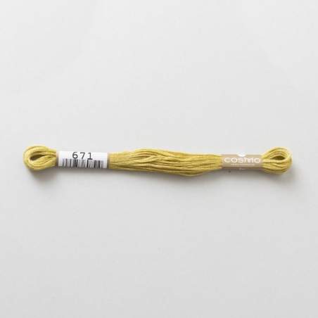 671 COSMO - Filo da ricamo giapponese COSMO - Mouliné Size 25 in cotone a 6 capi