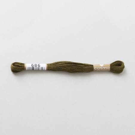 Filo da ricamo giapponese COSMO 686 - Mouliné Size 25 in cotone a 6 capi