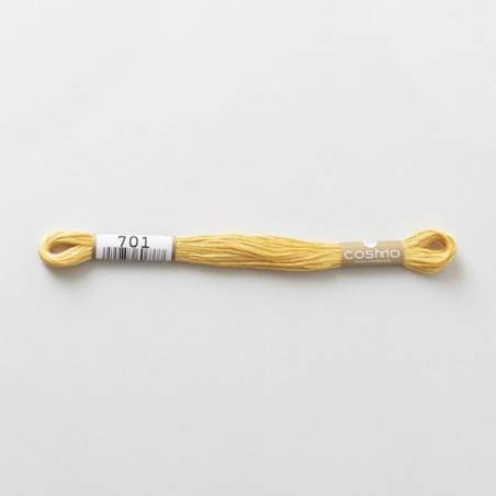Filo da ricamo giapponese COSMO 701 - Mouliné Size 25 in cotone a 6 capi