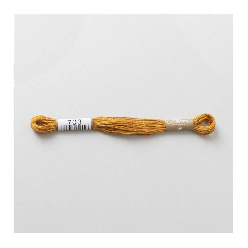 Filo da ricamo giapponese COSMO 703 - Mouliné Size 25 in cotone a 6 capi
