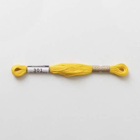 Filo da ricamo giapponese COSMO 301 - Mouliné Size 25 in cotone a 6 capi