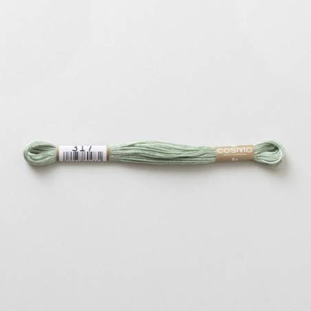 317 COSMO - Filo da ricamo giapponese COSMO - Mouliné Size 25 in cotone a 6 capi