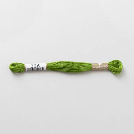Filo da ricamo giapponese COSMO 326 - Mouliné Size 25 in cotone a 6 capi