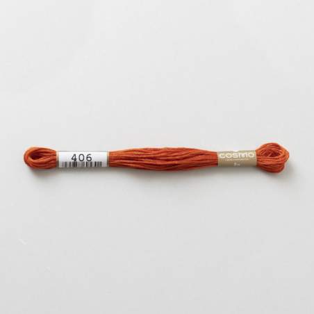 Filo da ricamo giapponese COSMO 406 - Mouliné Size 25 in cotone a 6 capi
