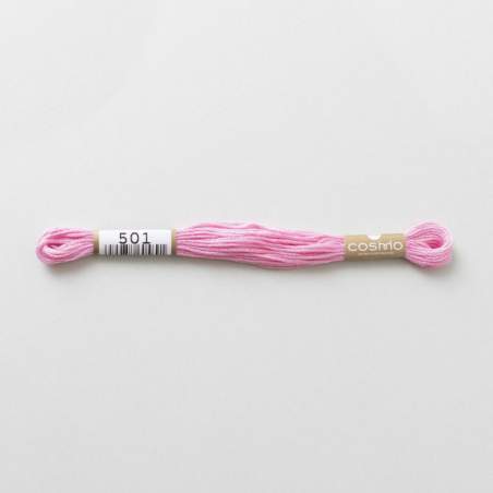 Filo da ricamo giapponese COSMO 501 - Mouliné Size 25 in cotone a 6 capi