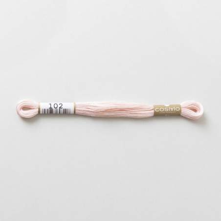 Filo da ricamo giapponese COSMO 102 - Mouliné Size 25 in cotone a 6 capi