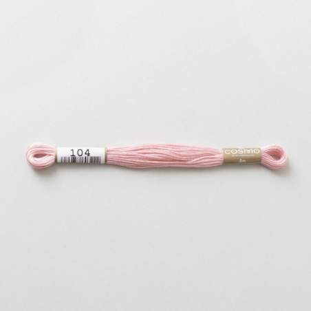 Filo da ricamo giapponese COSMO 104 - Mouliné Size 25 in cotone a 6 capi