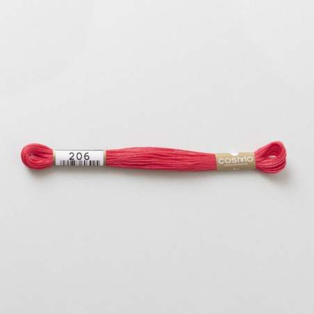 206 COSMO - Filo da ricamo giapponese COSMO - Mouliné Size 25 in cotone a 6 capi