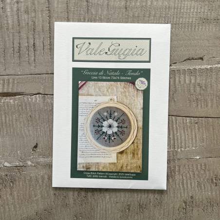 Goccia di Natale, Tondo - Schema a Punto Croce di ValeGugia
