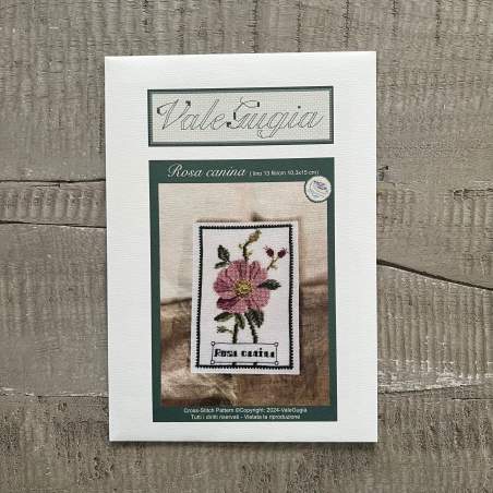 Erbario, Rosa Canina - Schema a Punto Croce di ValeGugia