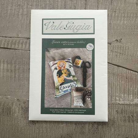 Porta Forbici, Amo i Gatti - Schema a Punto Croce di ValeGugia