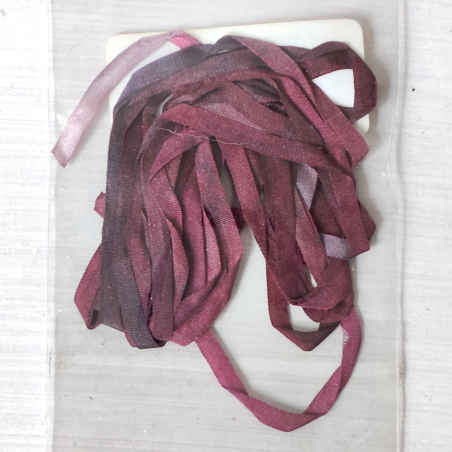 Nastro di Seta 4mm Tinto a Mano, Viola LAWRENCE - Silk Ribbon di Painters Threads