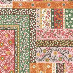 copy of Tree of Life Orchard Harvest Woodland Pastels, Tessuto Blu con Raccolto del Frutteto - Lyberty Fabrics