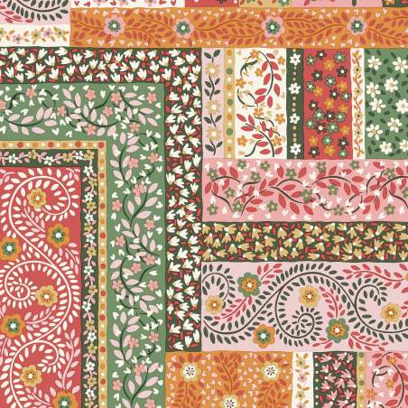 copy of Tree of Life Orchard Harvest Woodland Pastels, Tessuto Blu con Raccolto del Frutteto - Lyberty Fabrics