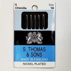 5 Aghi da Lana per Chenille n. 16 - S. Thomas & Sons