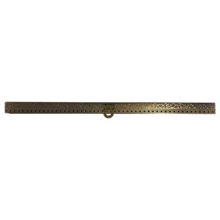 Chiusura dritta per borse da 25 cm con incastro centrale, metallica con fori da cucire IDEAS - 1
