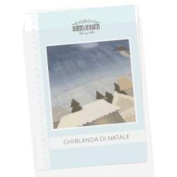 Ghirlanda Villaggio innevato di Natale - Cartamodello e Istruzioni Stampate