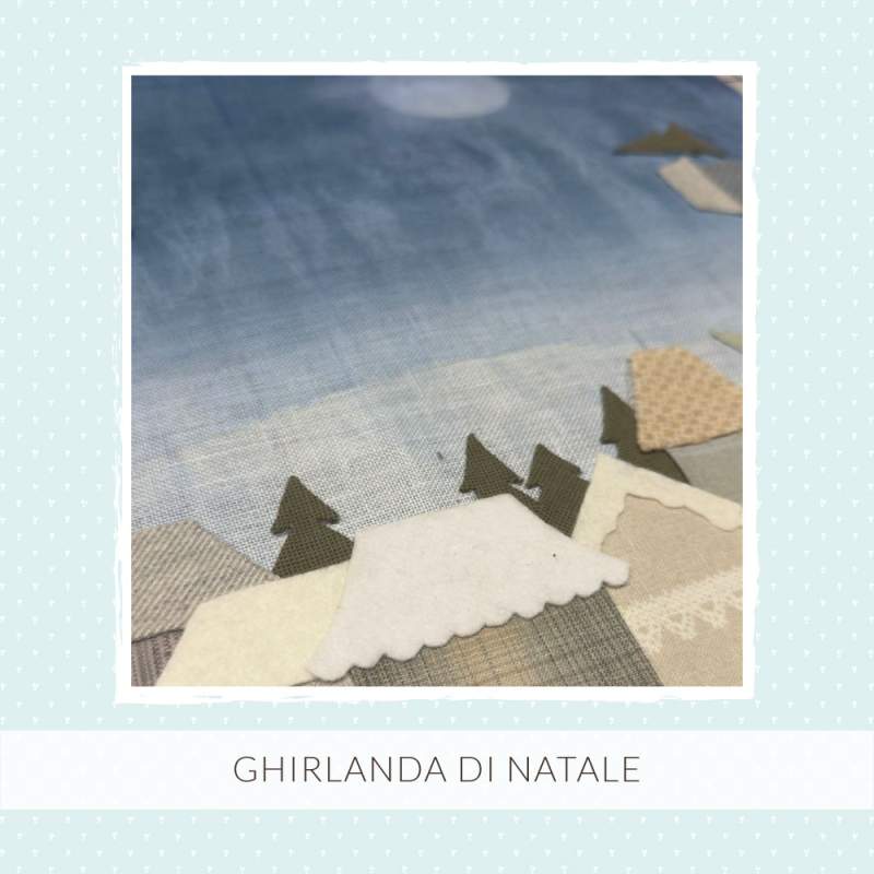 Ghirlanda Villaggio innevato di Natale - Cartamodello e Istruzioni PDF