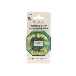 Bohin, Spilli con Testa a Fiore per Patchwork e Quilting, colore giallo da 0,65 mm - 50pz Bohin - 1