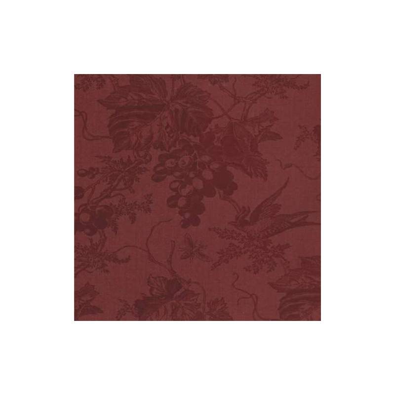 Moda Fabrics, Vin du Jour- Tessuto Fondo Rosso Granata con grande disegni tematico vino tono su tono Moda Fabrics - 1